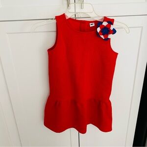 Janie and Jack girls size 7 red dress patriotic sleeveless